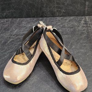 New Cat And Jack Rose Gold Ballet Style Dress Flats Size 6 Toddler